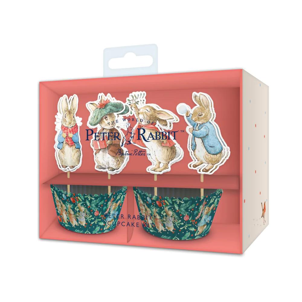 beatrix-potter-peter-rabbit-christmas-festive-foliage-cupcake-kit|J191|Luck and Luck|2