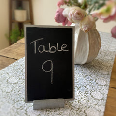 silver-wooden-chalkboard-table-name-number-sign|3348S|Luck and Luck| 1