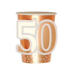 rose-gold-50th-birthday-party-paper-cups-x-8|778074|Luck and Luck|2