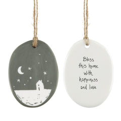 east-of-india-porcelain-oval-hanger-bless-this-home|6990|Luck and Luck|2