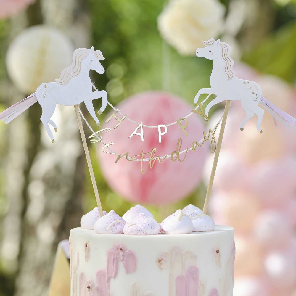 princess-party-cake-topper-with-horses-decoration|PC-105|Luck and Luck| 1