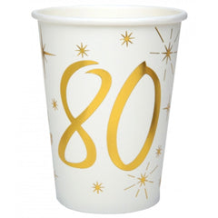 gold-80th-party-pack-with-plates-napkins-and-cups|LLGOLD80PP|Luck and Luck| 4