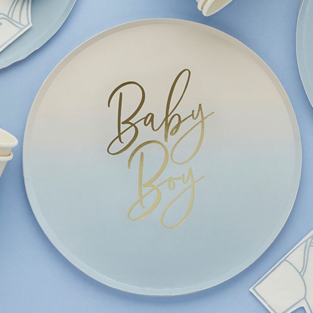 baby-boy-deluxe-party-pack-paper-plates-napkins-cups-balloons-bunting|LLBABYBOYPP2|Luck and Luck| 4