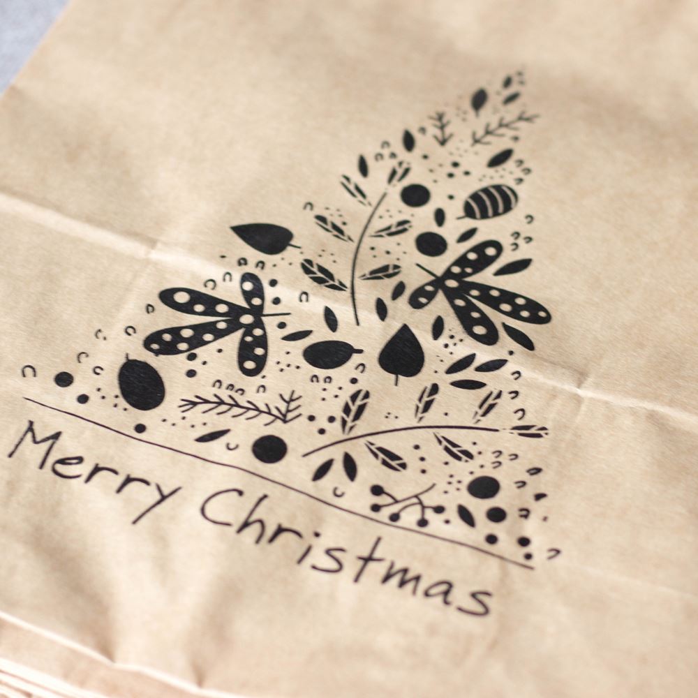 merry-christmas-tree-kraft-brown-paper-gift-bags-x-6|KBHMCTREE|Luck and Luck|2