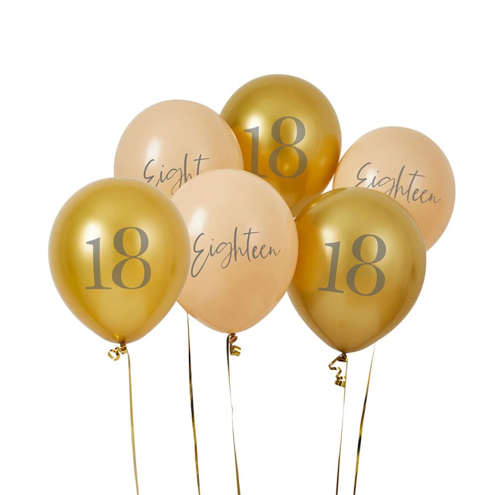 eighteenth-18th-birthday-party-gold-and-nude-balloons-x-6|HBMB117|Luck and Luck|2
