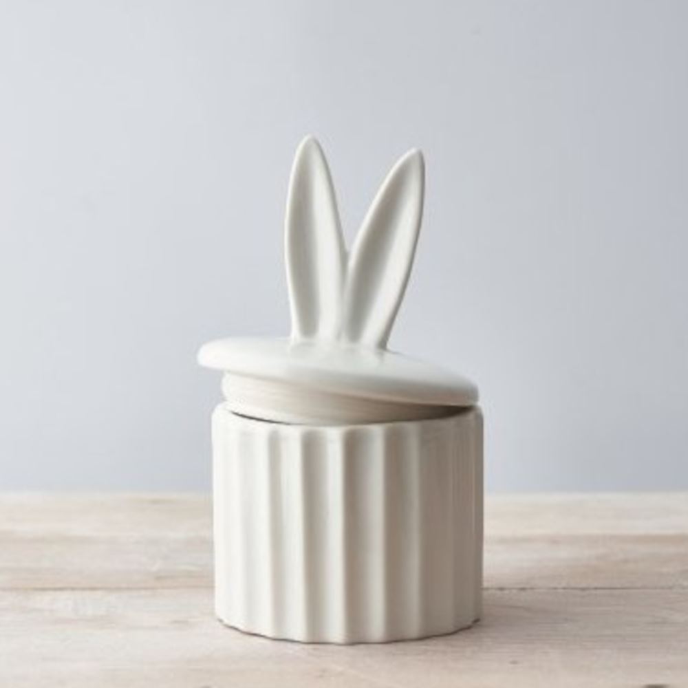 white-bunny-ears-ceramic-storage-pot-16-5cm-easter-decoration|PL021451|Luck and Luck| 1