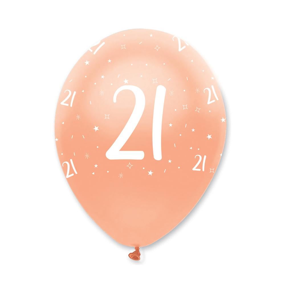rose-gold-age-21-birthday-balloons-x-6|RB348|Luck and Luck| 1