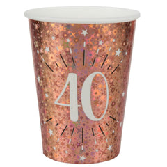 sparkle-rose-gold-age-40-party-pack-plates-napkins-and-cups|LLSPARKLEAGE40PP|Luck and Luck| 3