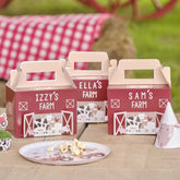 barn-shaped-party-boxes-with-customisable-stickers-x-5-farm-party|FA-108|Luck and Luck| 1