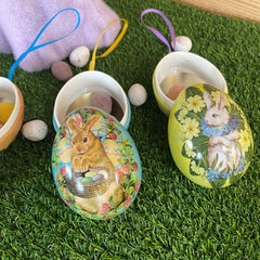 vintage-style-rabbit-small-hanging-easter-egg-tins-x-4-fill-your-own|MT3390|Luck and Luck| 3