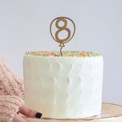oak-veneer-number-8-balloon-birthday-cake-topper|LLWWBALLOON8CTO|Luck and Luck| 1