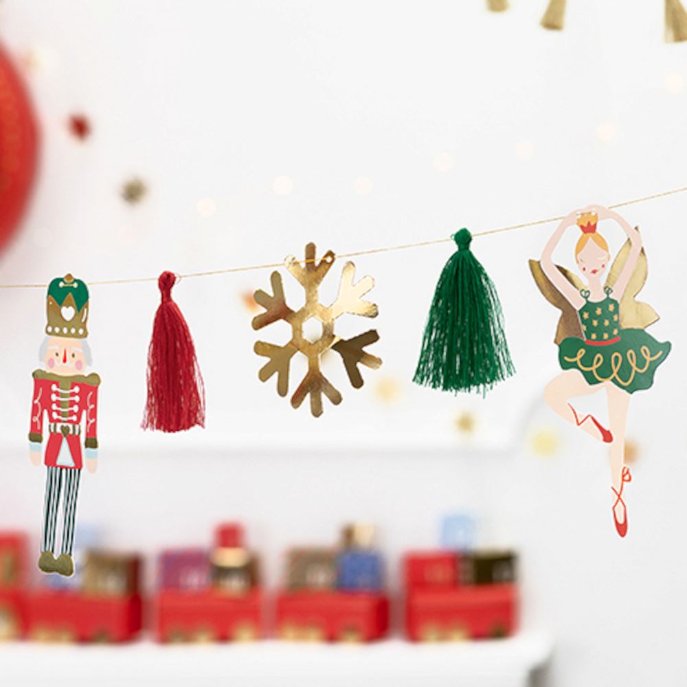 nutcracker-paper-christmas-garland-3m|GL28|Luck and Luck| 1