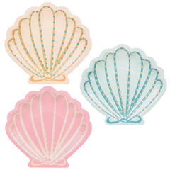 12-shell-shaped-mermaid-paper-party-plates|WAVES-PLTSHELL|Luck and Luck| 1