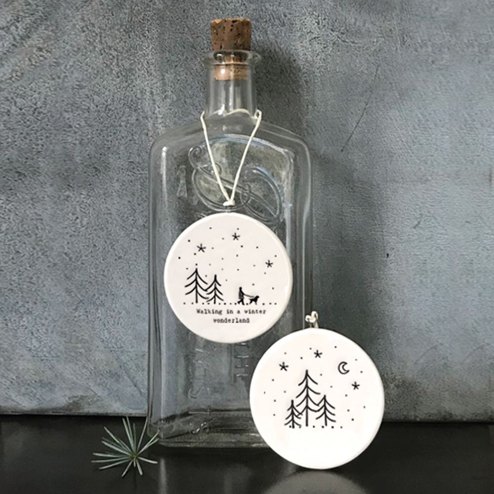 east-of-india-flat-porcelain-christmas-keepsake-bauble-winter-wonderland|6539|Luck and Luck| 1