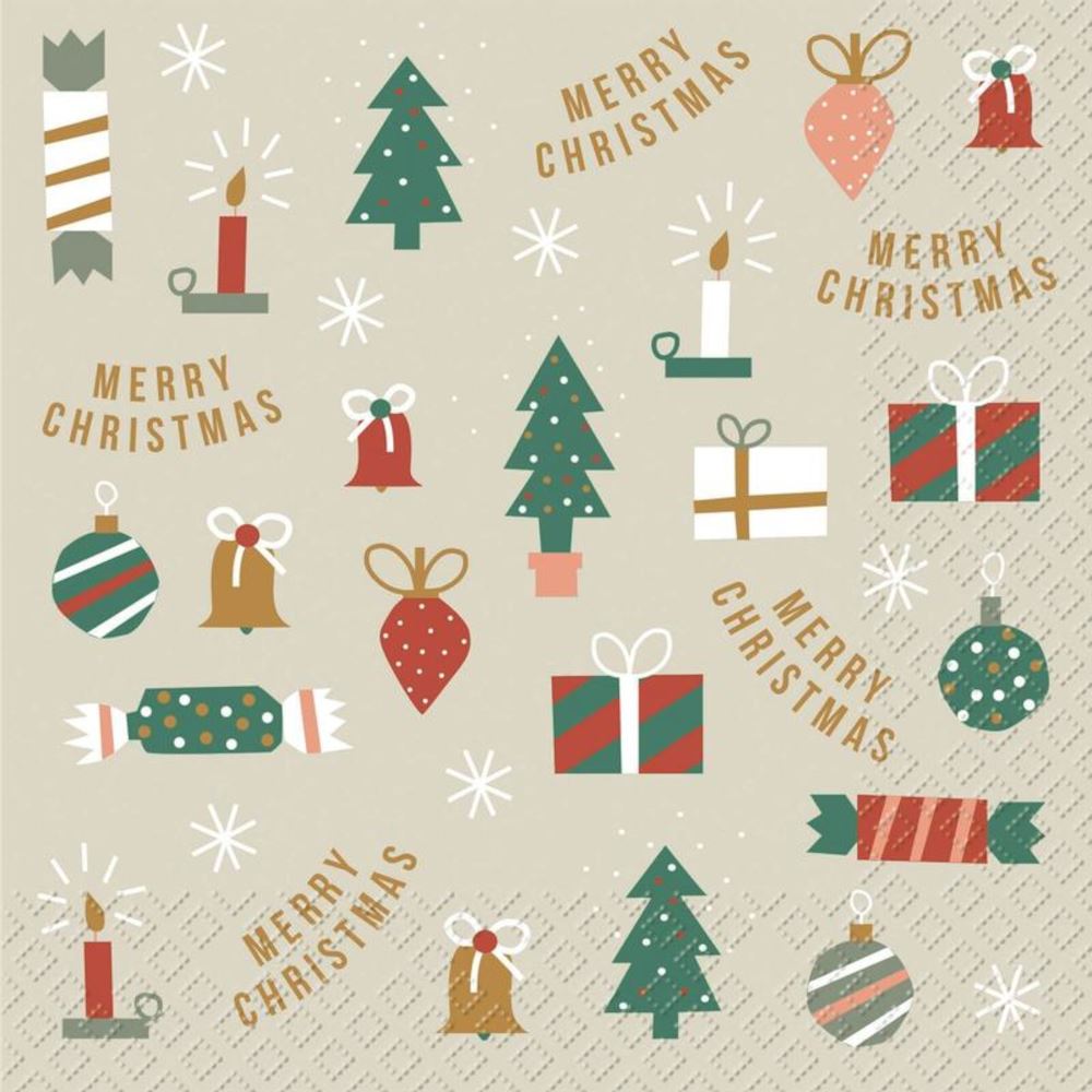 merry-christmas-icon-paper-napkins-x-20|2572583250|Luck and Luck| 1