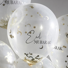 eid-mubarak-moon-and-star-confetti-eid-balloon-bundle-x-5|EID-111|Luck and Luck|2