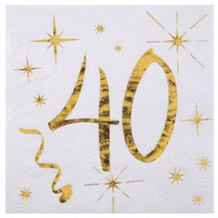 white-and-gold-40th-party-pack-with-plates-napkins-and-cups|LLGOLD40PP|Luck and Luck| 4