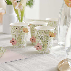 floral-paper-cups-birthday-baby-shower-wedding-x-8|FLB-101|Luck and Luck| 1