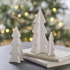 3-white-ceramic-christmas-tree-standing-ornaments-decorations|WC-113|Luck and Luck| 1
