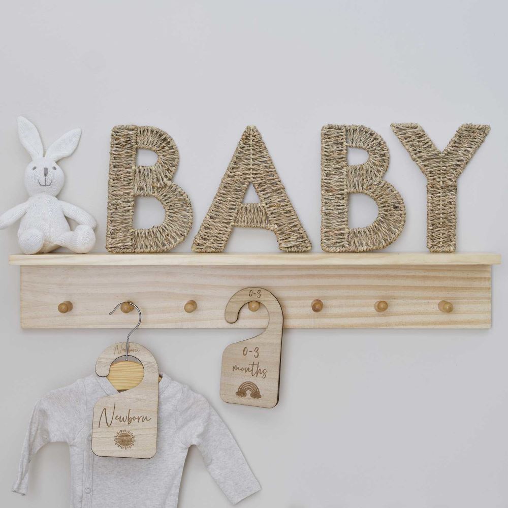wicker-baby-nursery-sign-new-born-gift|HBA-111|Luck and Luck| 1