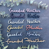 Personalised Wooden Name Place Cards, Wedding Favours, Small Childrens Wooden Name Tags