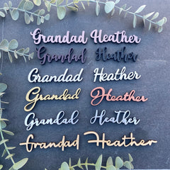 Personalised Wooden Name Place Cards, Wedding Favours, Small Childrens Wooden Name Tags