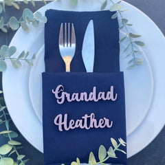 Personalised Wooden Name Place Cards, Wedding Favours, Small Childrens Wooden Name Tags