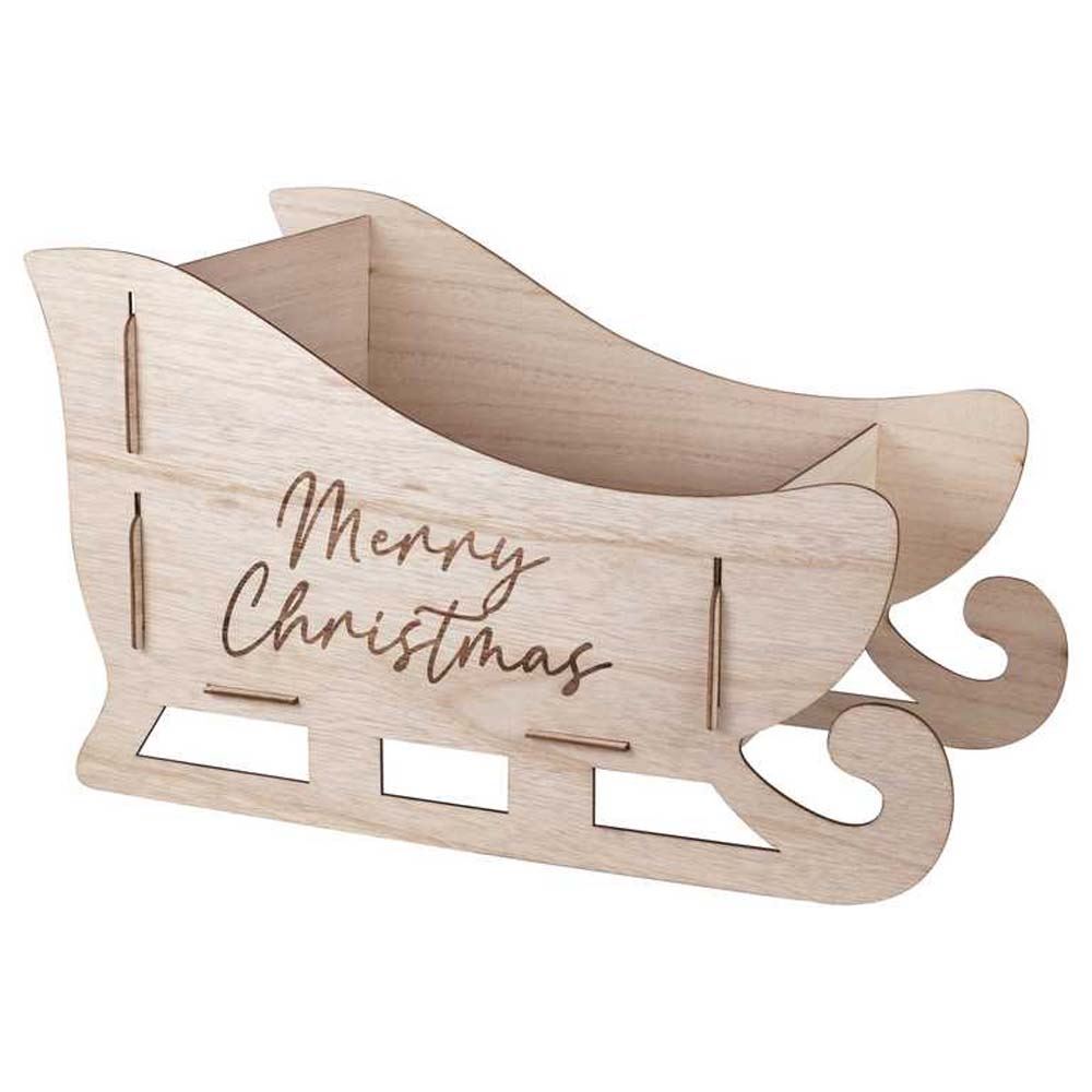 wooden-christmas-present-sleigh-alternative-christmas-stocking|MLC-201|Luck and Luck|2