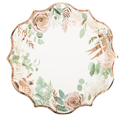 8-rose-gold-foiled-floral-paper-party-wedding-plates|92343|Luck and Luck|2