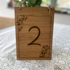 wooden-oak-veneer-table-number-design-1-rustic-wedding|LLWWTABNUMD1|Luck and Luck| 3
