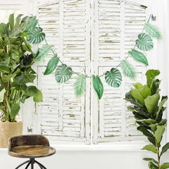 tropical-fiesta-palm-garland-party-decorations-paper-green-1-5m|FST6-GARLAND-PALM|Luck and Luck| 1