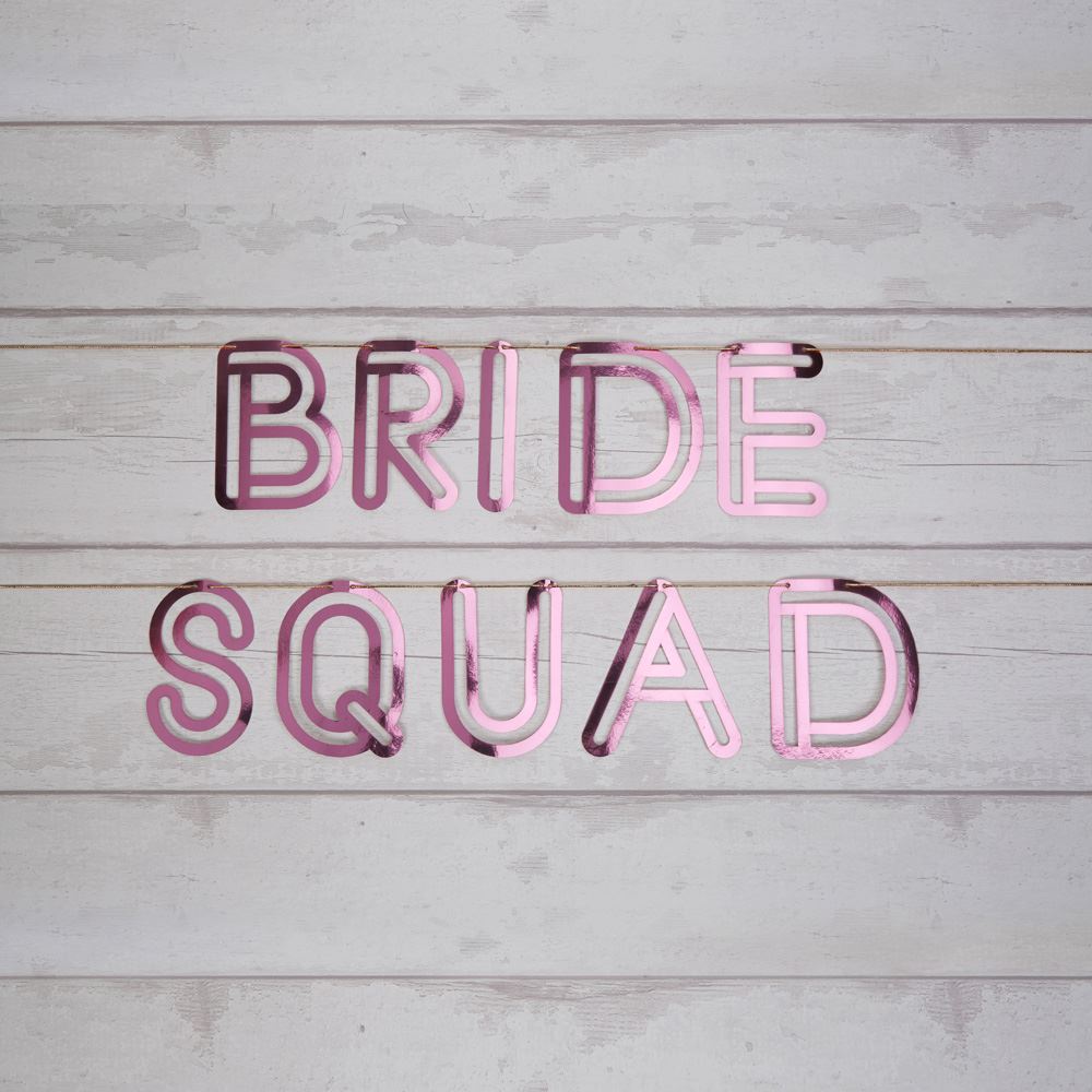 bride-squad-pink-card-foil-bunting-hen-party-2m|775974|Luck and Luck| 1
