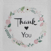 floral-wreath-thank-you-sticker-sheet-35-square-stickers-wedding-craft|LLTY01|Luck and Luck| 1