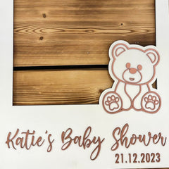 personalised-wooden-photo-booth-frame-with-teddy-design-birthday|LLWWPBTEDDY|Luck and Luck|2