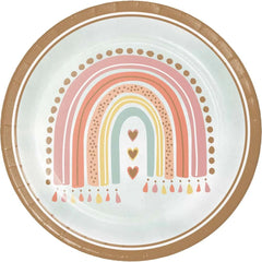 boho-rainbow-paper-dinner-party-plates-x-8|PC360517|Luck and Luck|2
