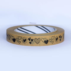 kraft-brown-hearts-gift-paper-tape-50m-eco-friendly-wrapping|LLTAPEHEARTS|Luck and Luck|2