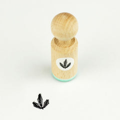 mini-rubber-craft-stamp-fir-leaves|MINI192|Luck and Luck|2