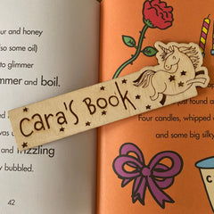 personalised-unicorn-wooden-bookmark|LLWWUNIBM|Luck and Luck|2