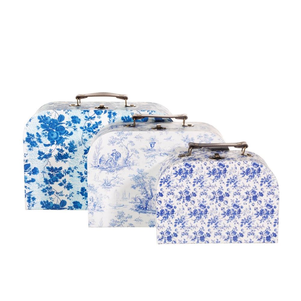 celeste-blue-and-white-floral-craft-suitcases-set-of-3|GIF115|Luck and Luck| 4