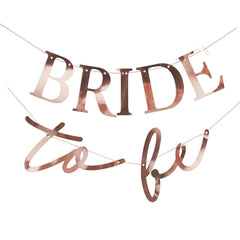 rose-gold-bride-to-be-hen-party-banner-bunting-3m-decoration|HN812|Luck and Luck|2