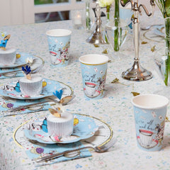 truly-alice-in-wonderland-blue-paper-cups-x-8|TSALICEV2CUP|Luck and Luck| 1
