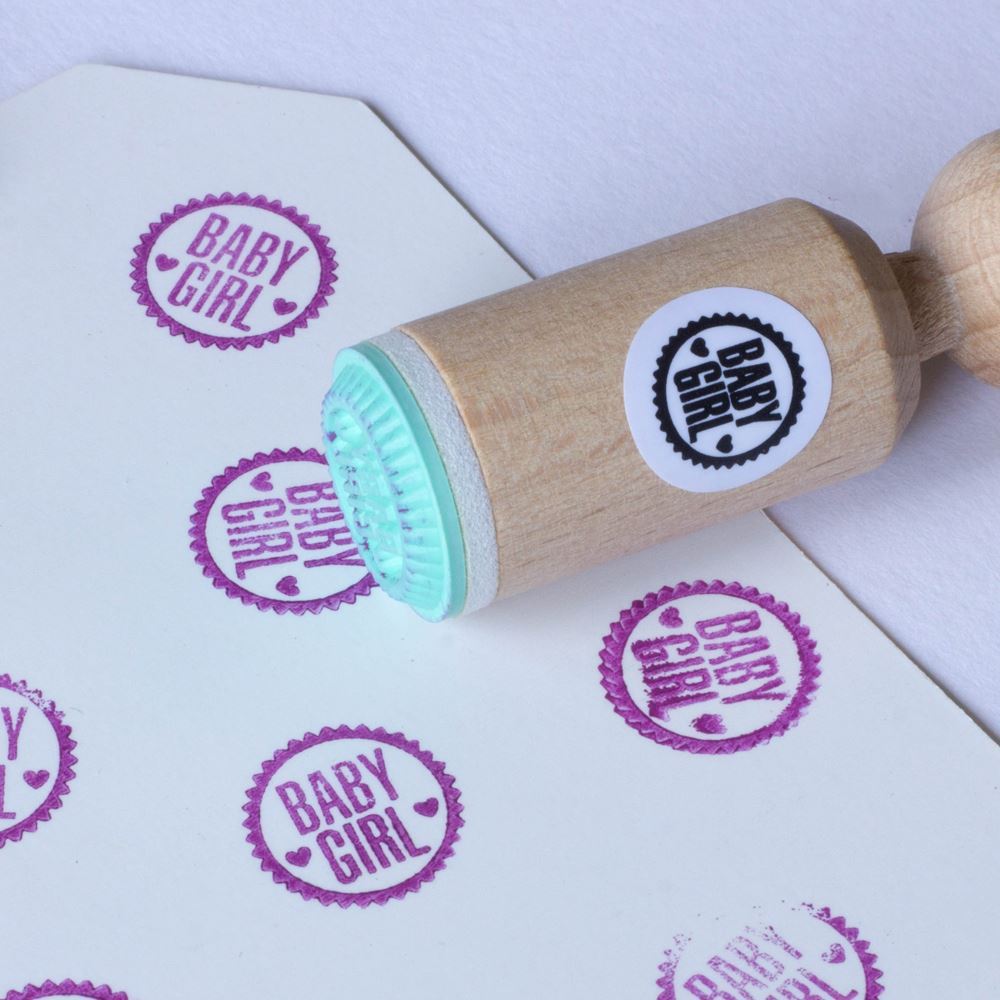mini-rubber-craft-stamp-baby-girl|MINI049|Luck and Luck| 1