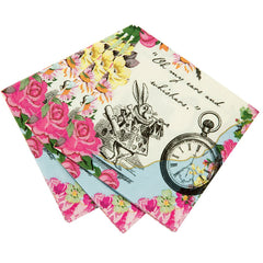 truly-alice-in-wonderland-25cm-paper-napkin-x-20-mad-hatters-wedding|TSALICE-CNAPKIN|Luck and Luck|2