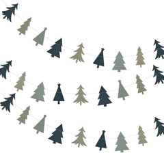 green-christmas-paper-tree-garland-4m-christmas-bunting|NN-148 |Luck and Luck|2