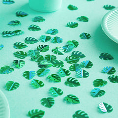 metallic-green-leaf-table-confetti-15g|KONS8012|Luck and Luck|2