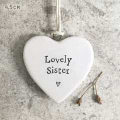 east-of-india-mini-hanging-porcelain-heart-lovely-sister|4189|Luck and Luck| 1
