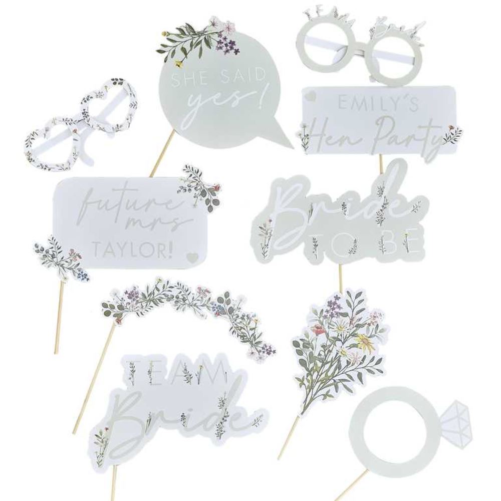 floral-hen-party-photo-booth-props-accessories-x-10|FLO-104|Luck and Luck|2