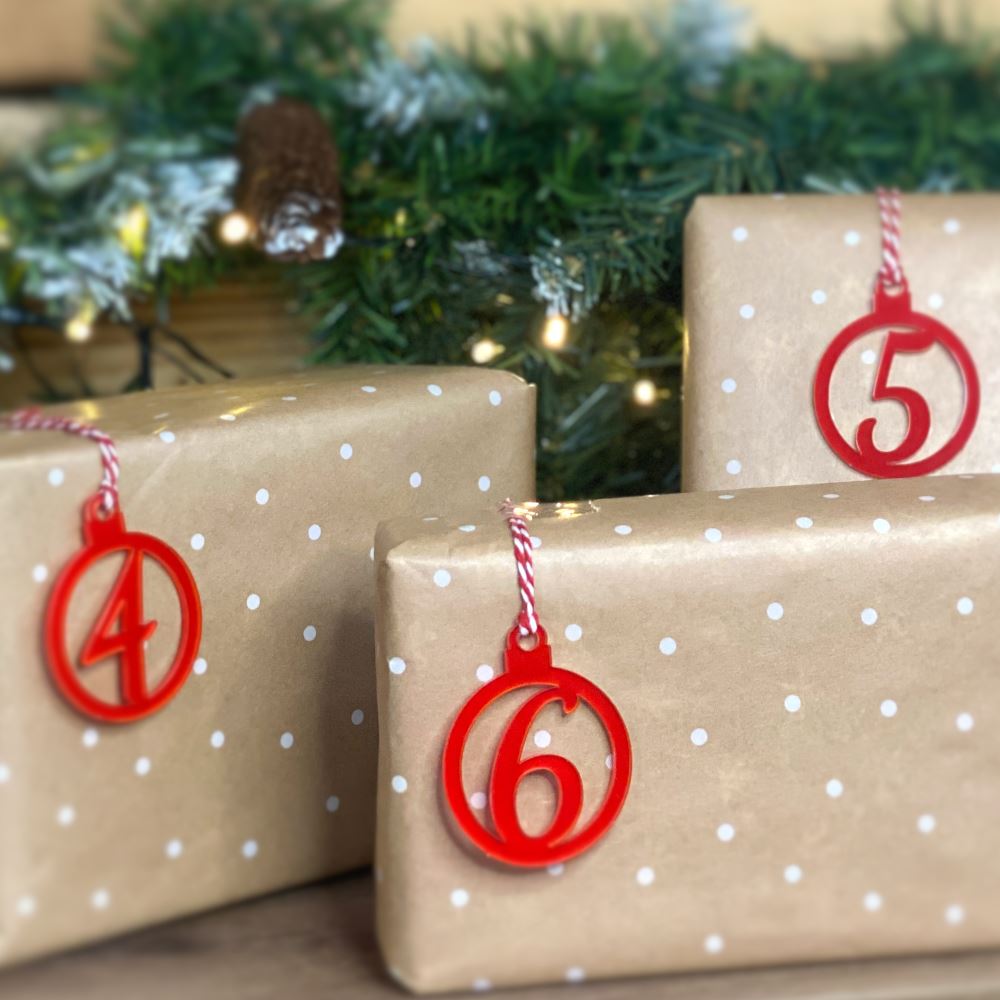 acrylic-christmas-advent-gift-tags-numbers-1-25|LLWWADVENTTAGA|Luck and Luck| 1
