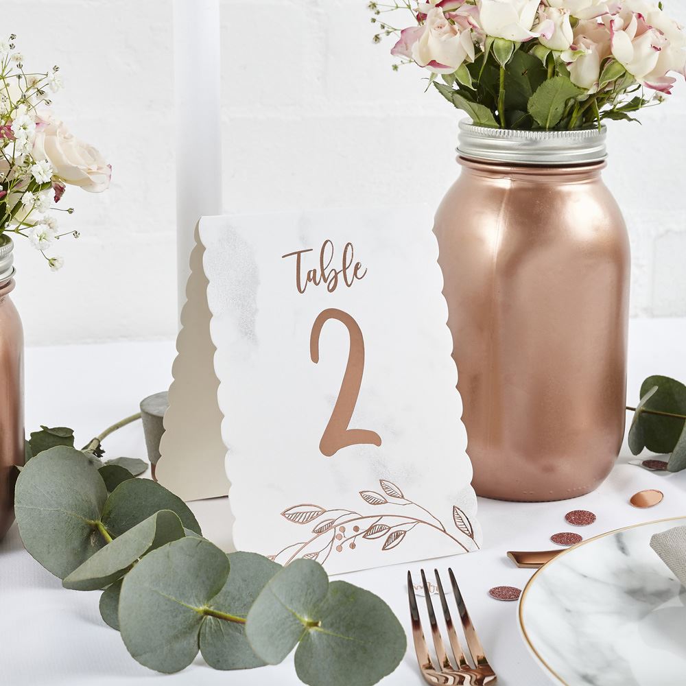 rose-gold-marbled-wedding-table-numbers-1-12|RG008|Luck and Luck| 1
