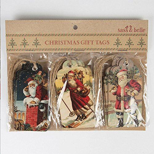 vintage-xmas-tags-christmas-scene-gift-tags-retro-vintage-style-x-15-santa-clause|CRXM021|Luck and Luck| 6